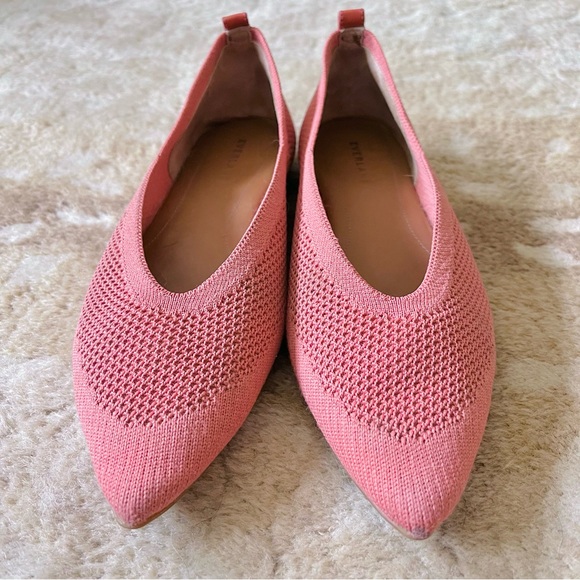 Everlane 40 Hour Flat Reknit Point Toe Slip On Shoes In Coral  Pink Size 9 - Picture 3 of 14